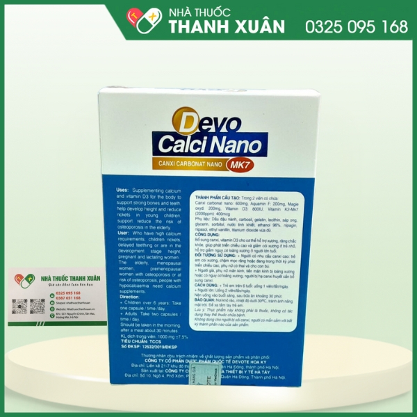 Devo Calci Nano - Bổ sung canxi, vitamin D3 cho cơ thể